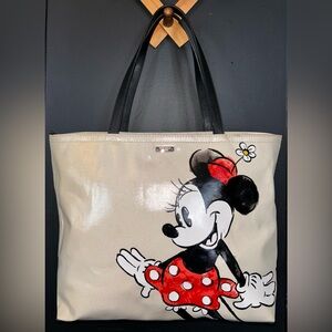 Kate Spade x Disney Minnie Mouse Francis Womens Tote Bag Cream Storybook lining